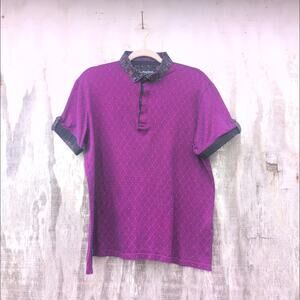 MACEOO Newton Pola Purple Golf Polo Men's Large
